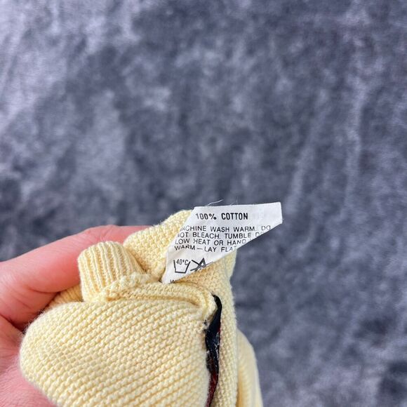 Vtg Arnold Palmer Robert Bruce V-Neck Sweater Light Yellow Men's XL Made In USA - Picture 5 of 11